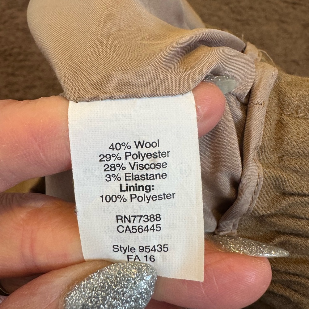 J.Crew Tan Wool Blend Pull On Mini Skirt Camel Elastic Waist Size 4 - Picture 8 of 8